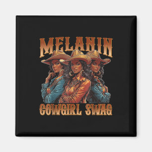 Melanin Cowgirls Schick Schwarze Geschichte Afrika Magnet