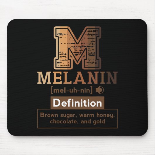 Melanin Definition Brown Melanin Sugar Black Queen Mousepad (Vorne)