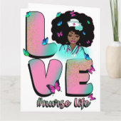 Melanin der Krankenschwester der schwarzen Kranken Karte (Rückseite)