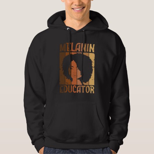 Melanin Educator African American Teacher Black Ac Hoodie (Vorderseite)