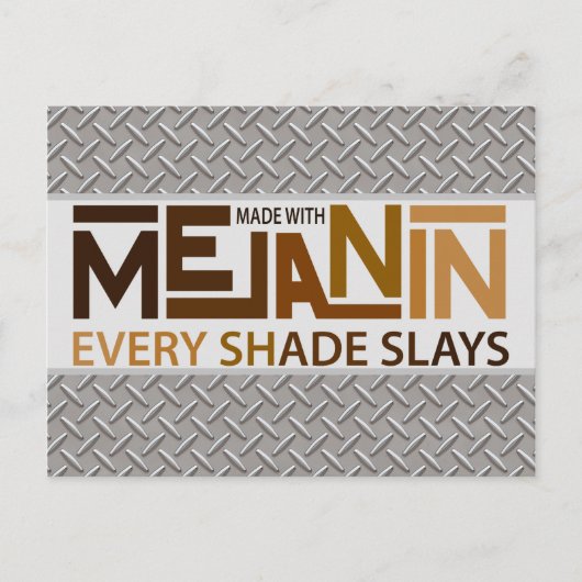 Melanin Every Shade Slays Postkarte (Vorderseite)
