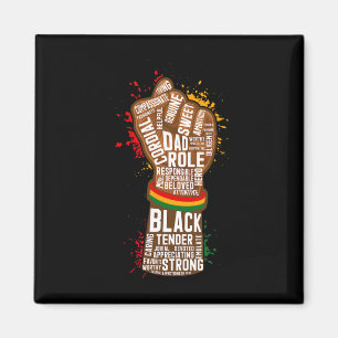 Melanin Faust Hand Vater Afroamerikaner Schwarze G Magnet