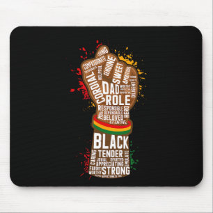 Melanin-Faust-Hand-Vater Afroamerikaner Schwarze G Mousepad
