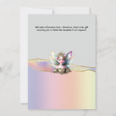 Melanin-Feenschimmer-Flügel verzaubern Pixies Einladung (Rückseite)