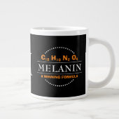 MELANIN-Formel-Monogramm Jumbo-Tasse (Rechts)