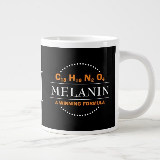 MELANIN-Formel-Monogramm Jumbo-Tasse (Rechts)