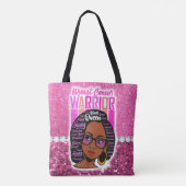Melanin Frau Brustkrebs Kriegerin Überlebenden sch Tasche (Rückseite)