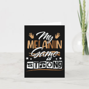 Melanin Game Black Queen Afro Women Black History Karte