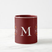 MELANIN gewinnende Formel Burgundy Monogram Tasse (Zentrum)