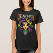 Melanin Girl Black History Monatslehrer Outfit Af T-Shirt (Vorderseite)