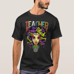 Melanin Girl Black History Monatslehrer Outfit Af T-Shirt