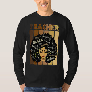 Melanin Girl Black History Month Teacher Outfit Af T-Shirt