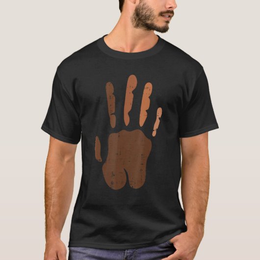 Melanin Hand Print Black History Month BLM African T-Shirt (Vorderseite)