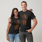 Melanin Hand Print Black History Month BLM African T-Shirt (Unisex)