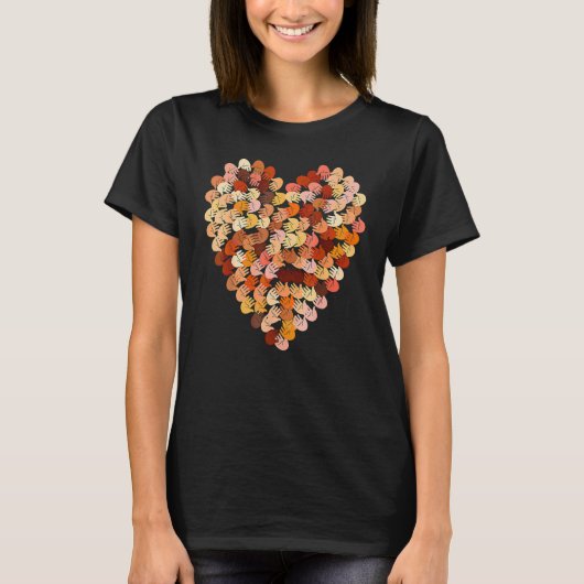 Melanin Hands Heart Black History Month Afro Frica T-Shirt (Vorderseite)