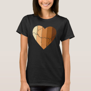 Melanin-Hautton-Herzen, Sei nett, Schwarze Geschic T-Shirt