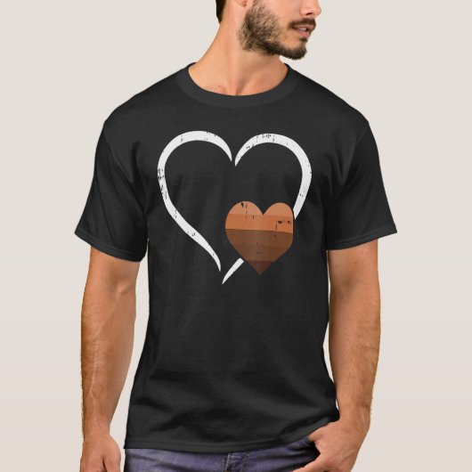 Melanin Heart Black History Month Retro BLM Africa T-Shirt (Vorderseite)