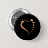 Melanin Herz Schwarze Geschichte Monat Proud Black Button (Vorne & Hinten)