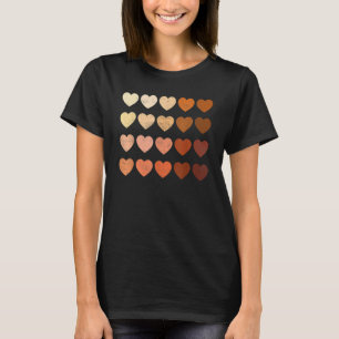 Melanin Herz Schwarze Geschichte Stolz für Frauen T-Shirt