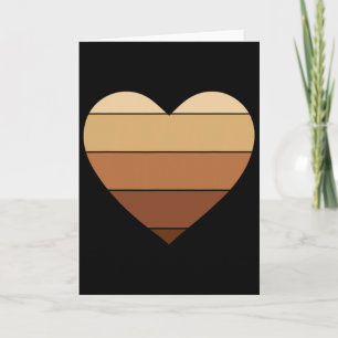 Melanin-Herz Süßes Valentinstag-Schwarze-Geschicht Karte