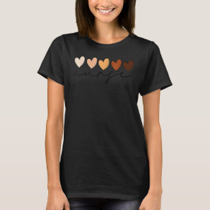 Melanin-Herzen pflegen Afroamerikanische Schwarze  T-Shirt