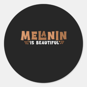 Melanin ist eine schöne schwarze Geschichte Melani Runder Aufkleber