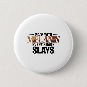 Melanin Jeder Farbton tötet Natürliches Haar Afro Button