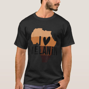 Melanin Jeder Schatten legt Liebe Ihre Haut Schwar T-Shirt