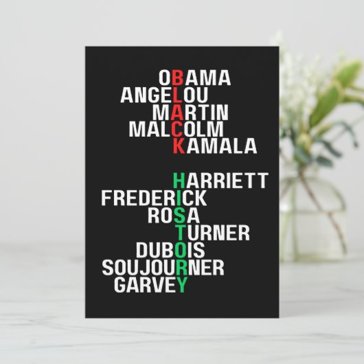 Melanin King Queen Sista Bruh Einladung (Stehend Vorderseite)