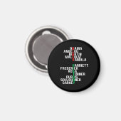 Melanin King Queen Sista Bruh Magnet (Vorderseite/Rückseite)