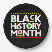 Melanin King Queen Sista Bruh Pappteller (Vorderseite)