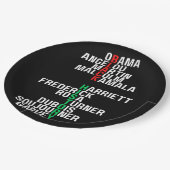 Melanin King Queen Sista Bruh Pappteller (Schrägansicht)