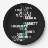 Melanin King Queen Sista Bruh Pappteller (Vorderseite)