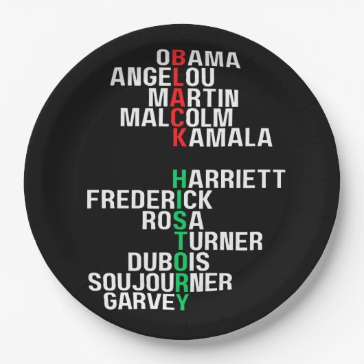 Melanin King Queen Sista Bruh Pappteller (Vorderseite)