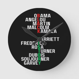 Melanin King Queen Sista Bruh Runde Wanduhr