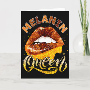 Melanin-Königin Afrikanerin Black History Month Pr Karte
