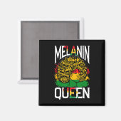 Melanin Königin Frau Magnet (Vorderseite/Rückseite)