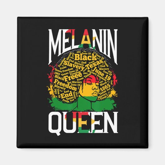 Melanin Königin Frau Magnet (Vorne)