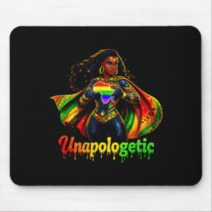Melanin-Königin Mädchen schwarze Frau Stolz stark  Mousepad