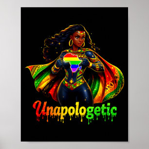 Melanin-Königin Mädchen schwarze Frau Stolz stark Poster