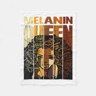 Melanin-Königin Schwarze Geschichte Monat Afro Afr Fleecedecke