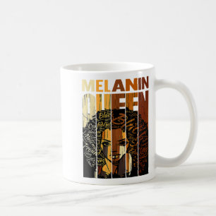 Melanin-Königin Schwarze Geschichte Monat Afro Afr Kaffeetasse