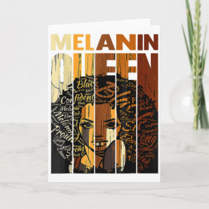 Melanin-Königin Schwarze Geschichte Monat Afro Afr Karte