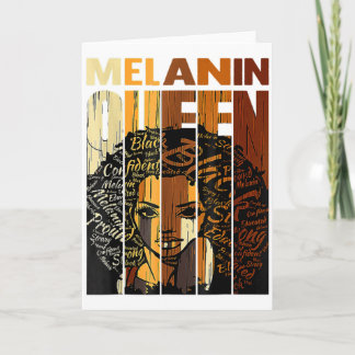 Melanin-Königin Schwarze Geschichte Monat Afro Afr Karte
