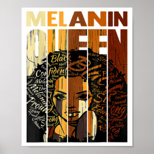 Melanin-Königin Schwarze Geschichte Monat Afro Afr Poster