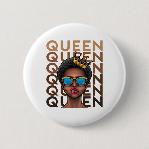 Melanin-Königin Stolz Afrikanische Amerikanische S Button