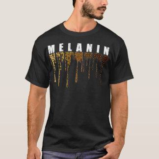 Melanin Leopard Karo Frauen Männer Black History M T-Shirt