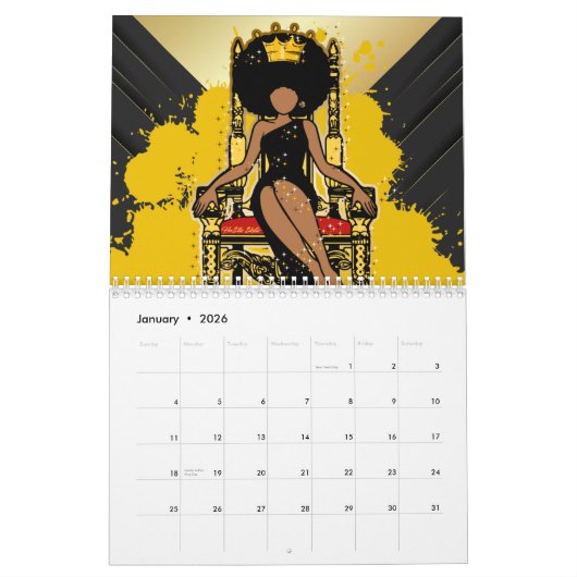 Melanin-Liebe Kalender (Jan 2026)