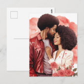 Melanin-Liebe Postkarte (Vorne/Hinten)