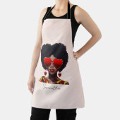 Melanin Magic: Black Queen Rocking Heart Shades Schürze (InSitu)